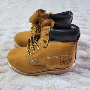 SafetyGirl - Steel Toe- Tan and Black Women's Boots